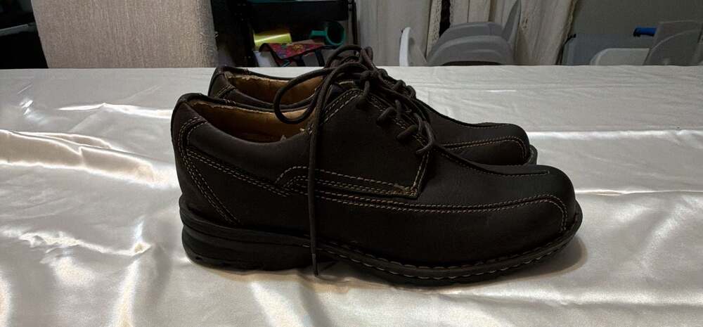 Dockers ProStyle Men's Brown Leather Lace-Up Oxford Dress Shoes Size 8M 90-28908 - Picture 3 of 11